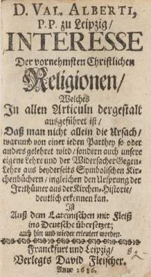 Große Abbildung Nr.1: 141-5 Alberti,V.: (Alte Drucke, Handschriften und Theologie)