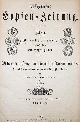 Große Abbildung Nr.1: 141-575 Allgemeine Hopfen-Zeitung.: (Küche und Haushalt, Getränke, Bier)