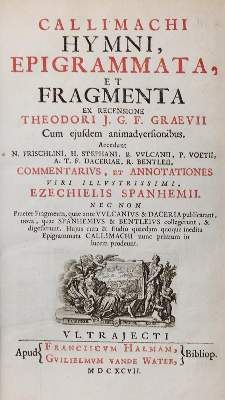 Große Abbildung Nr.1: 141-58 Callimachus,C.: (Alte Drucke, Handschriften und Theologie)
