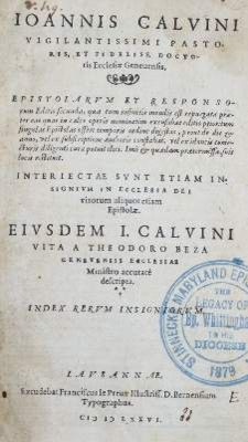 Große Abbildung Nr.1: 141-59 Calvin,J.: (Alte Drucke, Handschriften und Theologie)