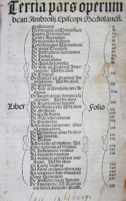 Große Abbildung Nr.2: 141-6 Ambrosius von Mailand.: (Alte Drucke, Handschriften und Theologie)