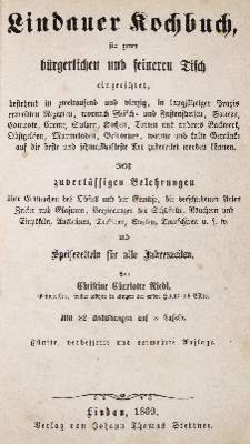 Große Abbildung Nr.1: 141-602 Riedl,C.C.: (Küche und Haushalt, Kochbücher)