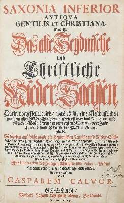 Große Abbildung Nr.1: 141-61 Calvör,C.: (Alte Drucke, Handschriften und Theologie)