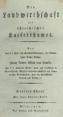 Große Abbildung Nr.1: 141-616 Heintl,F.Ritter Edeln v.: (Land- und Forstwirtschaft, Landwirtschaft, Österreich)