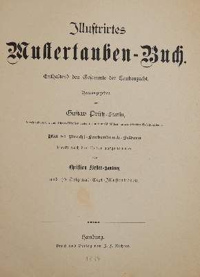 Große Abbildung Nr.1: 141-625 Prütz,G. (Hrsg.),: (Land- und Forstwirtschaft, Tierhaltung, Taubenzucht)