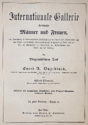 Große Abbildung Nr.1: 141-723 Duyckinck,E.A. u. A.Clement.: (Portrait)