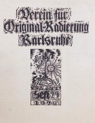 Große Abbildung Nr.1: 141-748 Verein für Originalradierung Karlsruhe.: (Kunstwissenschaft)