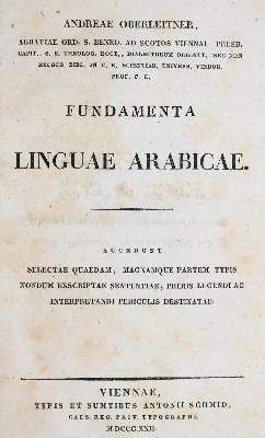 Große Abbildung Nr.1: 141-820 Oberleitner,A.: (Lexika - Wörterbücher - Sprachwissenschaften, Arabien)
