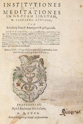 Große Abbildung Nr.1: 141-823 Clenardus,N.: (Lexika - Wörterbücher - Sprachwissenschaften)