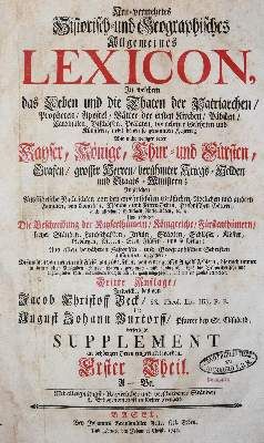 Große Abbildung Nr.1: 141-827 (Iselin,J.C.).: (Lexika - Wörterbücher - Sprachwissenschaften)