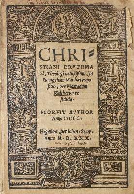 Große Abbildung Nr.1: 141-83 Druthmar,Ch. (Christianus von Stablo).: (Alte Drucke, Handschriften und Theologie)
