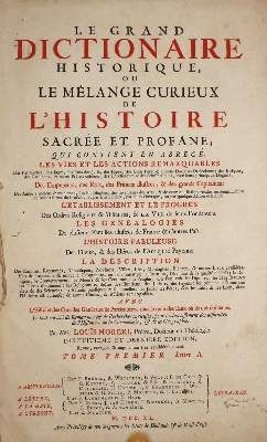 Große Abbildung Nr.1: 141-832 Moreri,L.: (Lexika - Wörterbücher - Sprachwissenschaften)