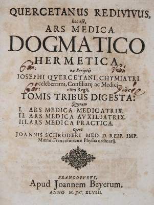 Große Abbildung Nr.1: 141-84 Du Chesne,J.: (Alte Drucke, Handschriften und Theologie)