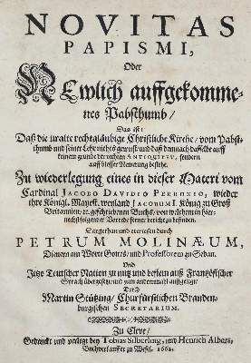 Große Abbildung Nr.1: 141-87 Du Moulin,P.: (Alte Drucke, Handschriften und Theologie)