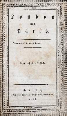 Große Abbildung Nr.1: 141-892 London und Paris.: (Karikatur)