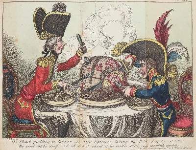 Große Abbildung Nr.1: 141-894 London und Paris.: (Karikatur)