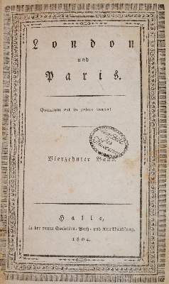 Große Abbildung Nr.4: 141-894 London und Paris.: (Karikatur)