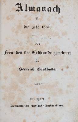 Große Abbildung Nr.1: 141-981 Berghaus,H.: (Almanache)