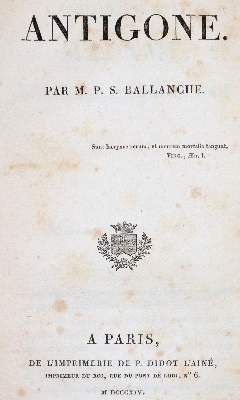 Große Abbildung Nr.1: 141-986 Ballanche,P.S.: (Literatur und illustrierte Bücher bis 19.Jahrhundert)