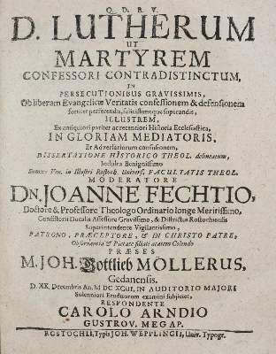 Große Abbildung Nr.4: 141-99 Fecht,J.: (Alte Drucke, Handschriften und Theologie)