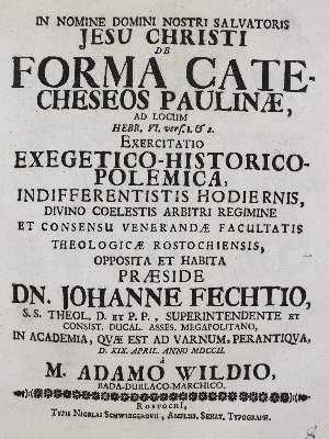 Große Abbildung Nr.8: 141-99 Fecht,J.: (Alte Drucke, Handschriften und Theologie)