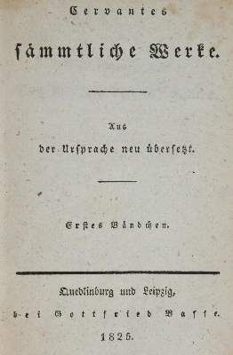 Große Abbildung Nr.1: 141-994 Cervantes Saavedra,M.de.: (Literatur und illustrierte Bücher bis 19.Jahrhundert)