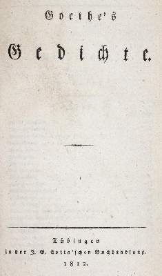 Bild Nr.1: 141-1032 Goethe,(J.W.v.).: (Literatur und illustrierte Bücher bis 19.Jahrhundert)