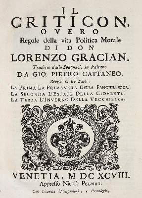 Bild Nr.1: 141-1036 Gracian,(B.).: (Literatur und illustrierte Bücher bis 19.Jahrhundert)