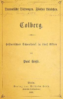 Bild Nr.1: 141-1046 Heyse,P.: (Literatur und illustrierte Bücher bis 19.Jahrhundert)