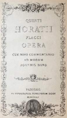 Bild Nr.1: 141-1049 Horatius Flaccus,Q.: (Literatur und illustrierte Bücher bis 19.Jahrhundert)