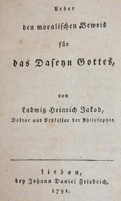 Bild Nr.1: 141-1050 Jakob,L.H.: (Literatur und illustrierte Bücher bis 19.Jahrhundert)
