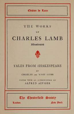 Bild Nr.2: 141-1065 Lamb,C.: (Literatur und illustrierte Bücher bis 19.Jahrhundert)