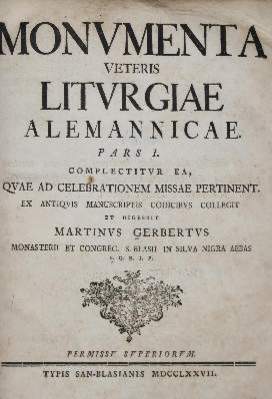 Bild Nr.1: 141-109 Gerbert,M.: (Alte Drucke, Handschriften und Theologie)