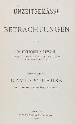 Bild Nr.1: 141-1098 Nietzsche,F.: (Literatur und illustrierte Bücher bis 19.Jahrhundert)