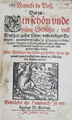 Bild Nr.1: 141-1109 Reineke de Voß.: (Literatur und illustrierte Bücher bis 19.Jahrhundert)