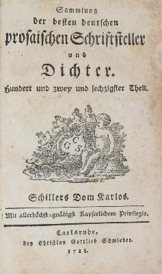 Bild Nr.1: 141-1121 Schiller,F.: (Literatur und illustrierte Bücher bis 19.Jahrhundert)