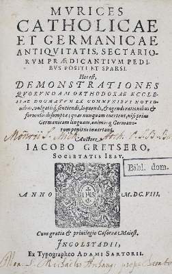 Bild Nr.1: 141-115 Gretser,J.: (Alte Drucke, Handschriften und Theologie)