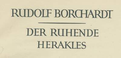 Bild Nr.1: 141-1196 Borchardt,R.: (Bremer Presse)