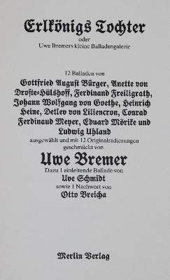 Bild Nr.1: 141-1198 Bremer,U.: (Literatur und illustrierte Bücher 20.Jahrhundert - Alte Literatur in modernen Ausgaben)