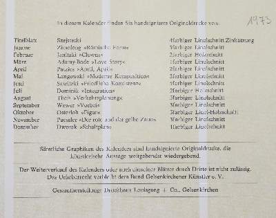 Bild Nr.7: 141-1207 Bund Gelsenkirchener Künstler e.V.: (Literatur und illustrierte Bücher 20.Jahrhundert - Alte Literatur in modernen Ausgaben)