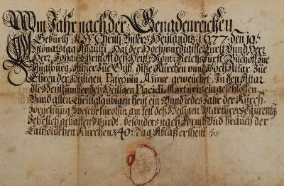 Bild Nr.1: 141-124 Ablaßbrief: (Handschriften)