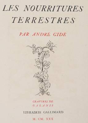 Bild Nr.2: 141-1305 Gide,A.: (Literatur und illustrierte Bücher 20.Jahrhundert - Alte Literatur in modernen Ausgaben)