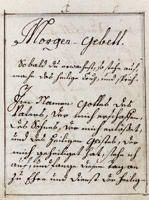 Bild Nr.1: 141-136 Morgengebet.: (Handschriften)