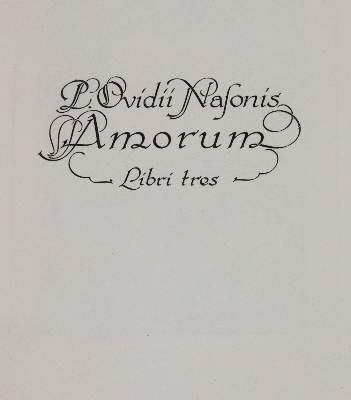 Bild Nr.1: 141-1461 Ovidius Naso,P.: (Literatur und illustrierte Bücher 20.Jahrhundert - Alte Literatur in modernen Ausgaben)