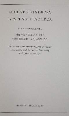 Bild Nr.1: 141-1491 Strindberg,A.: (Quadflieg)