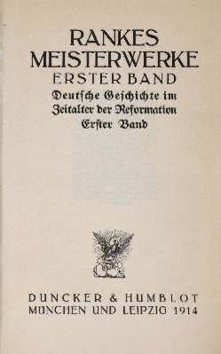 Bild Nr.2: 141-1496 Ranke,L.v.: (Literatur und illustrierte Bücher 20.Jahrhundert - Alte Literatur in modernen Ausgaben)