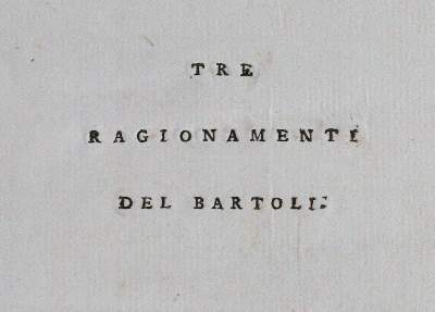 Bild Nr.1: 141-15 Bartoli,G.: (Alte Drucke, Handschriften und Theologie)