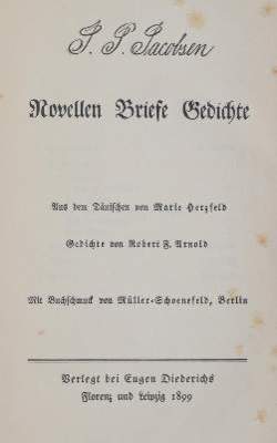 Bild Nr.1: 141-1527 Sammlung: (Literatur und illustrierte Bücher 20.Jahrhundert - Alte Literatur in modernen Ausgaben)