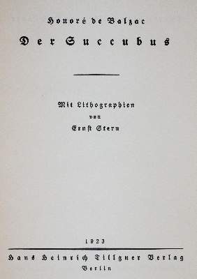 Bild Nr.1: 141-1556 Balzac,H.de.: (Stern)