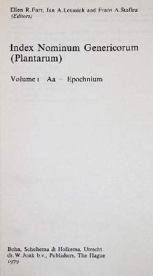 Bild Nr.1: 141-1618 Farr,E.R., J.A.Leussink u. F.A.Stafleu.: (Botanik)